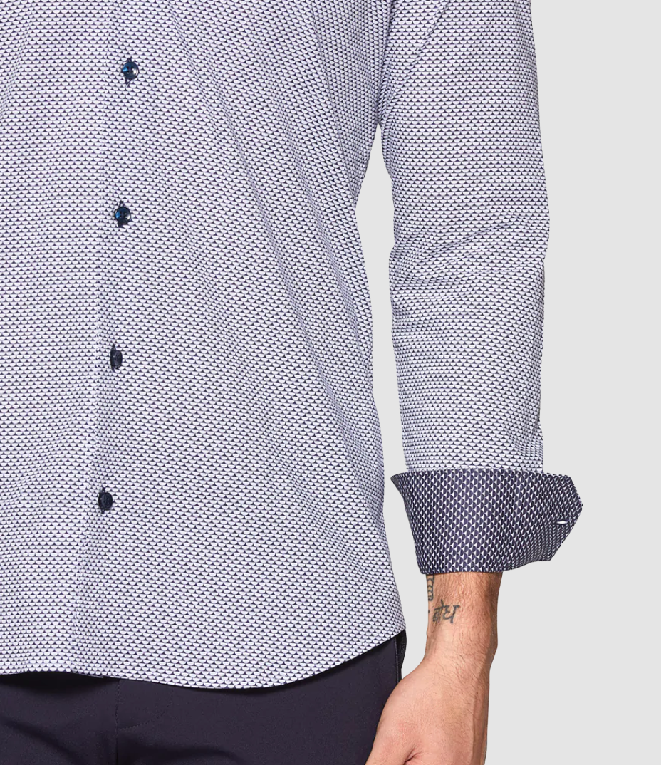 BERTIGO White/Blue Shirt