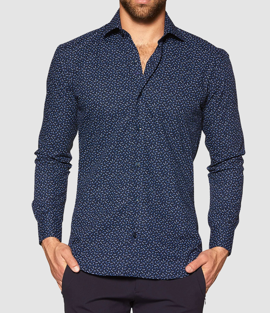 BERTIGO Navy with Bowties Shirt
