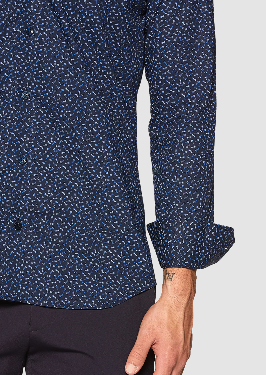 BERTIGO Navy with Bowties Shirt