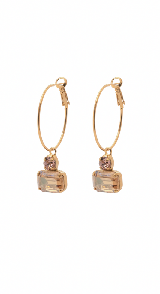 CORAVANA Lux Hoop Gold Earrings