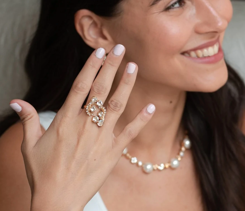 Infinity Gold/Clear Ring