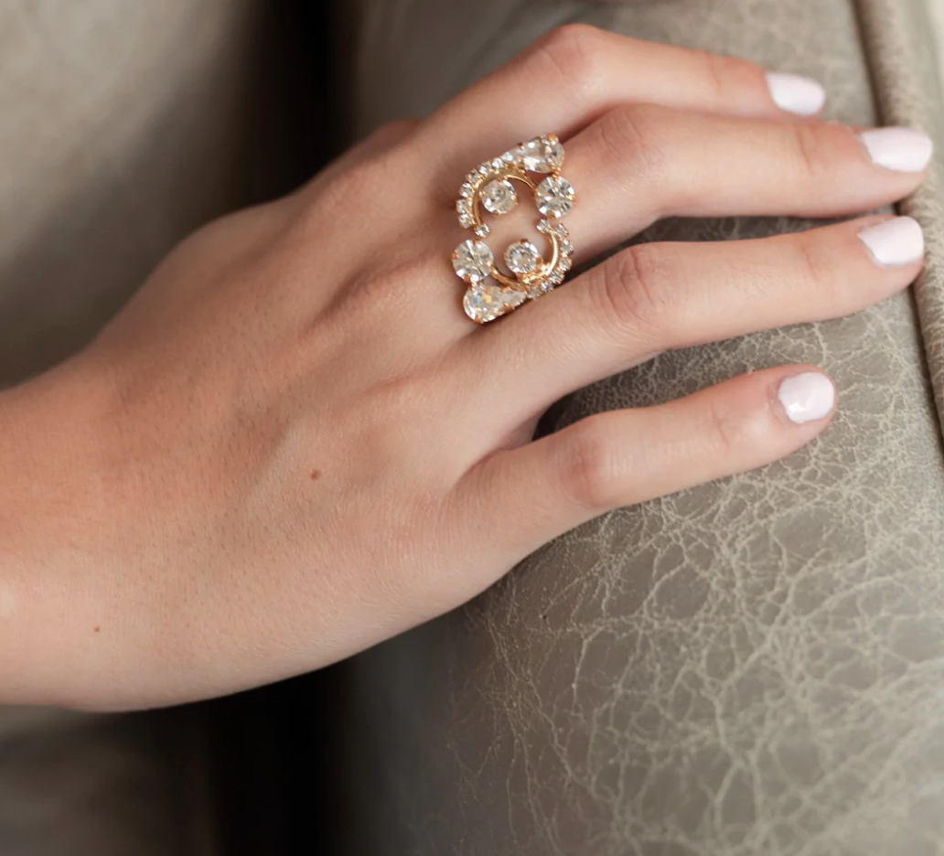 Infinity Gold/Clear Ring