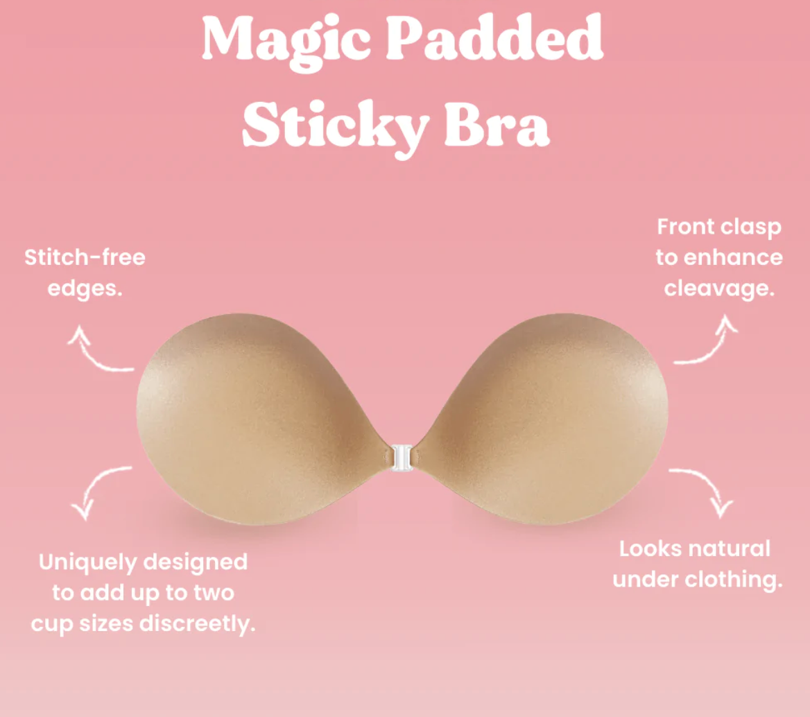 Beige Magic Padded Sticky Bra