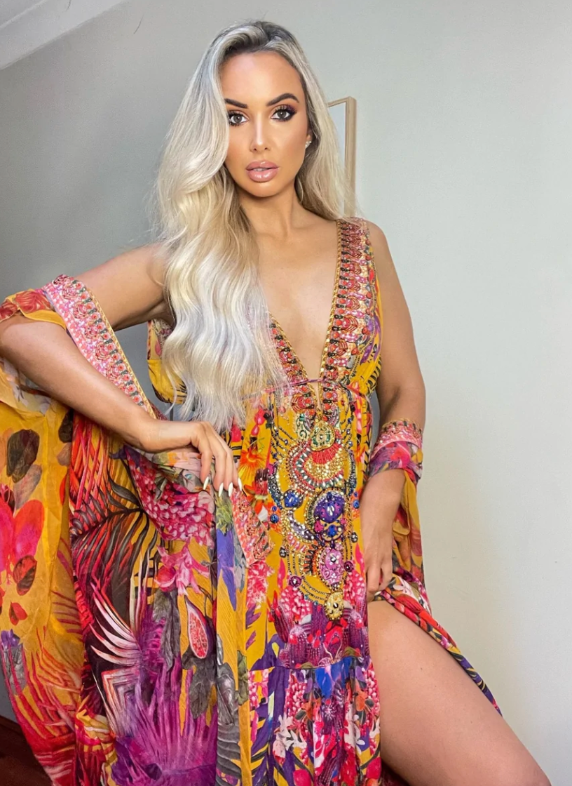 Bright Flowers Hi-Low Dress