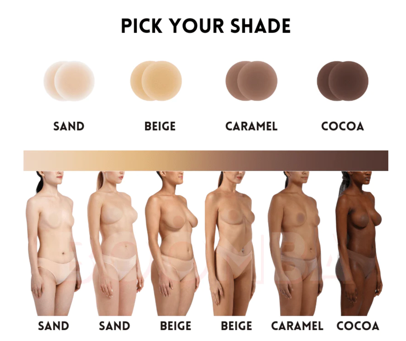 BOOMBA Caramel Nipple Covers