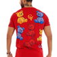 George V Stunning crewneck red t-shirt. Multi colour teddy bear all over print. Perfect to wear on a daily basis.