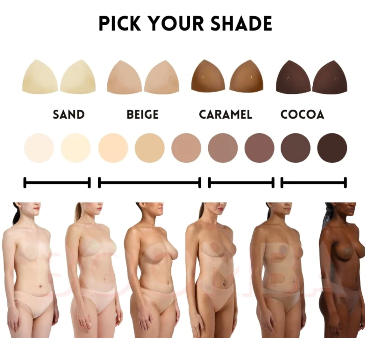 Beige Invisible Lift Inserts