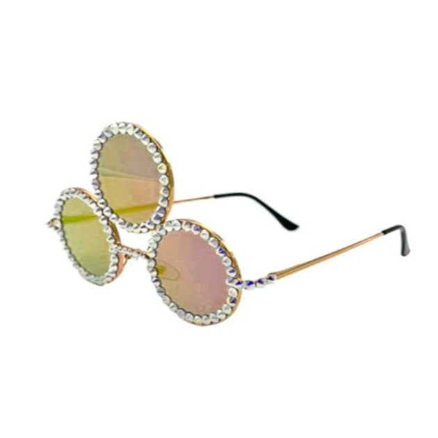 Summerz Fashion Third Eye Pink Crystals Sunglasses