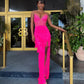 UROCK COUTURE Neon Pink Long Dress