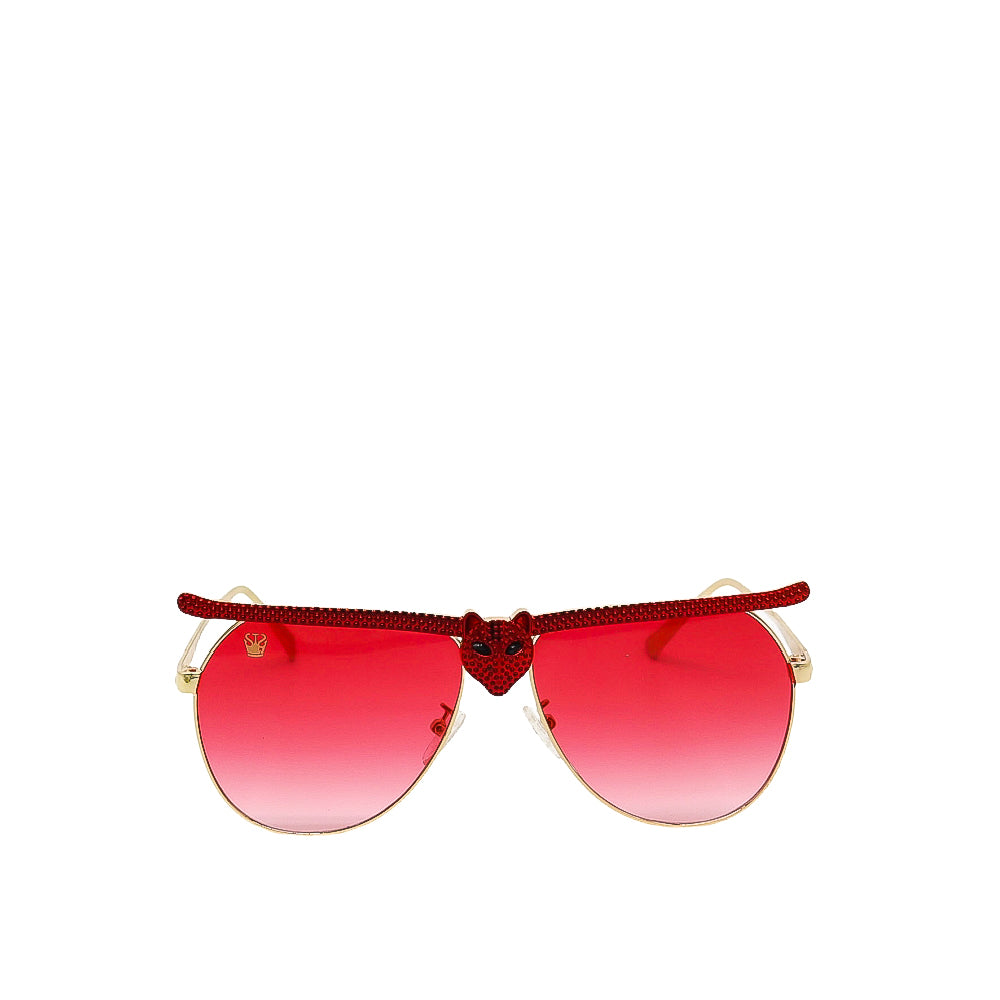 SUMMERZ FASHION Red Animal Eyes Sunglasses