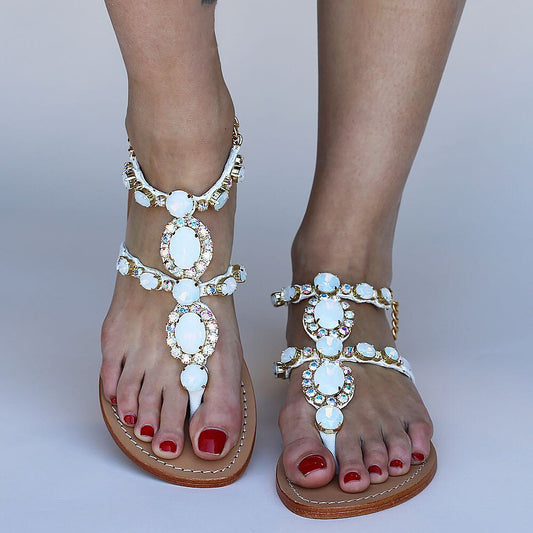White Opal Sandals