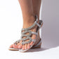 mata shoes cobra silver sandals 