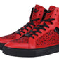 Red/Black Crystals Sneakers