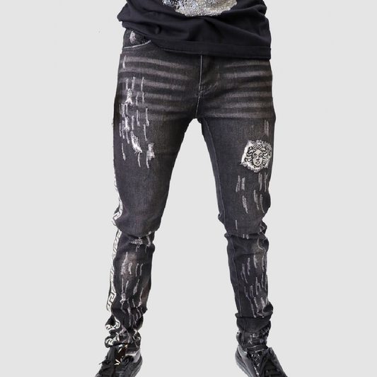 BARABAS Black/Silver Jeans
