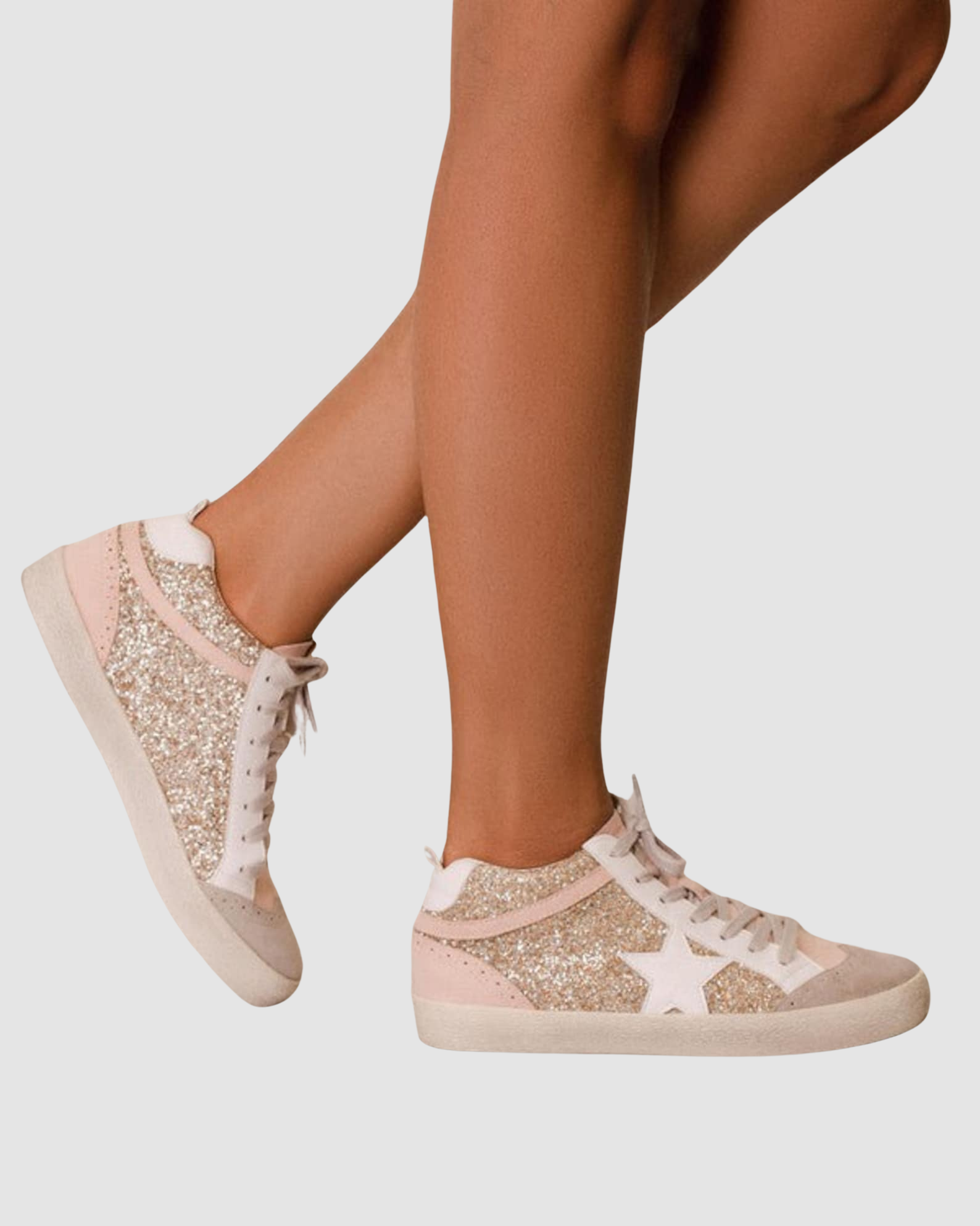 Pink gold sales sneakers