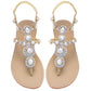 Mystique Pearl Gold/Clear Sandals.