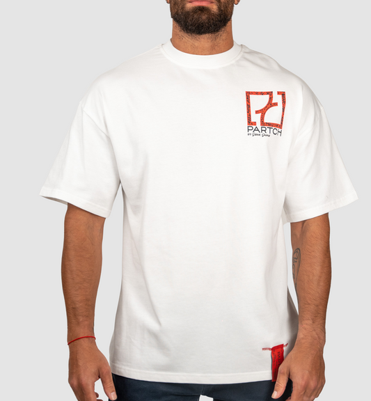 PARTCH White Art Oversized T-shirt