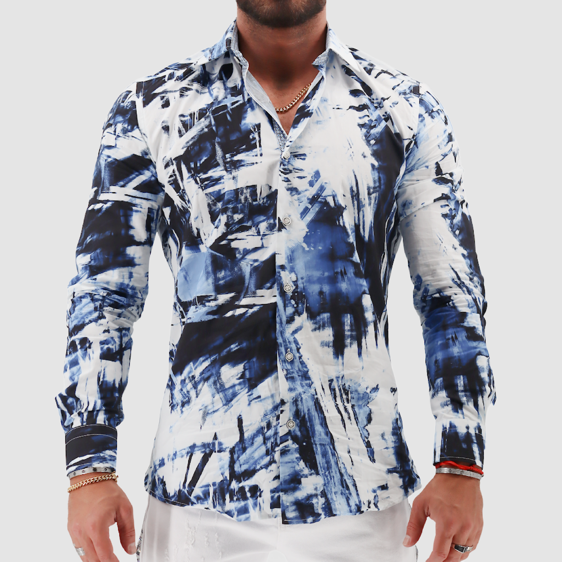 Navy White Multi Shirt S Navy White Multi Shirt S