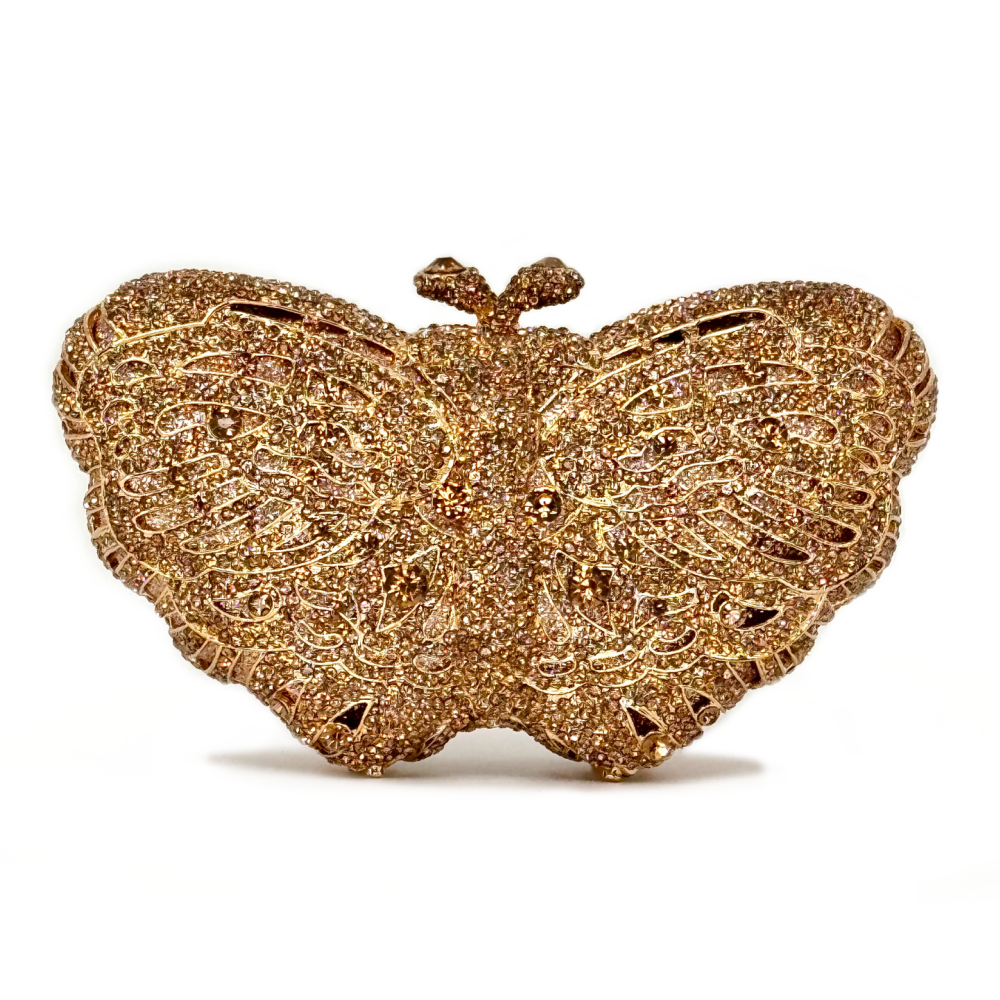 SAIGAOTE Gold Butterfly Clutch