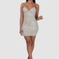 Baccio Premium Magda White Silver Short Dress