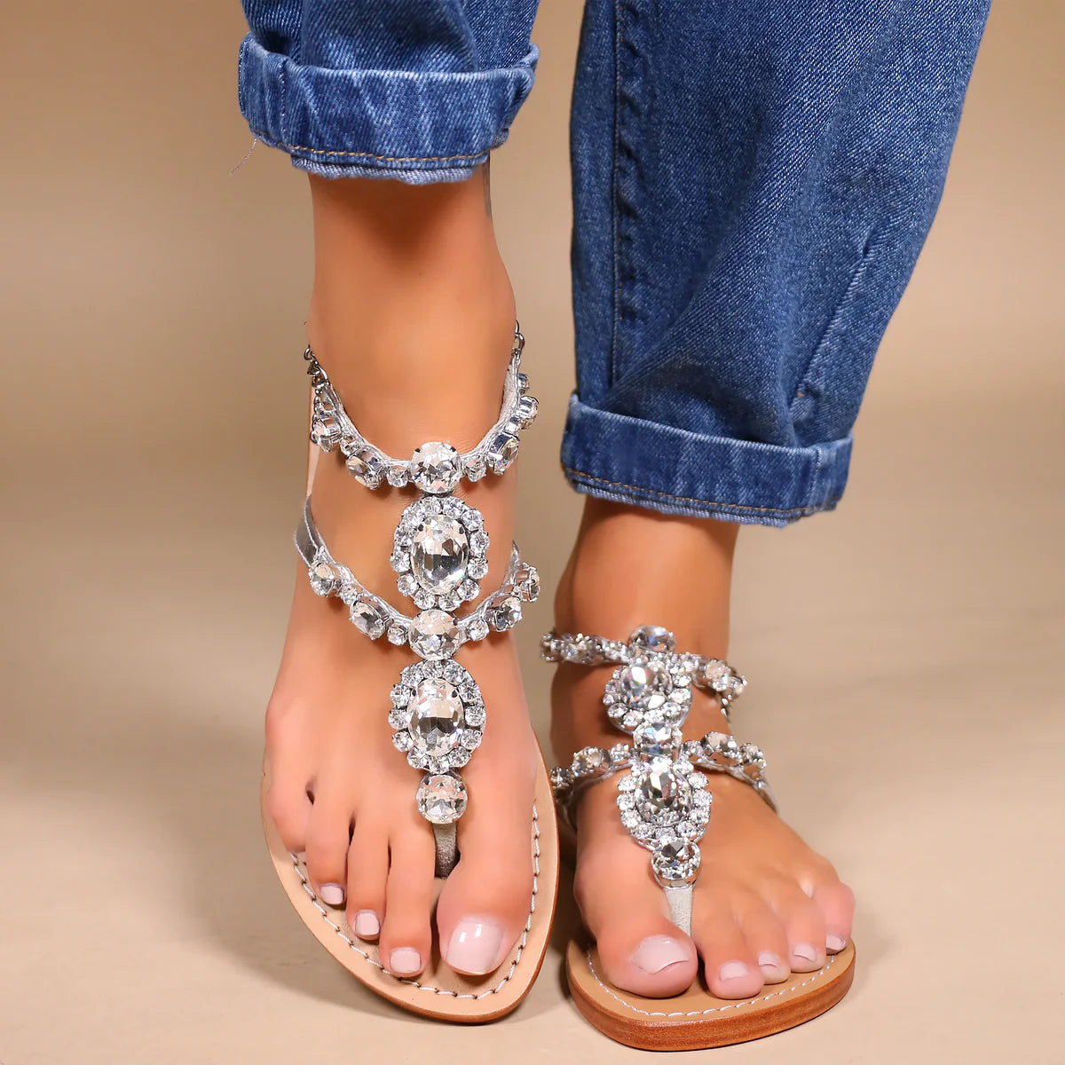Mystique Silver/Clear Sandals.