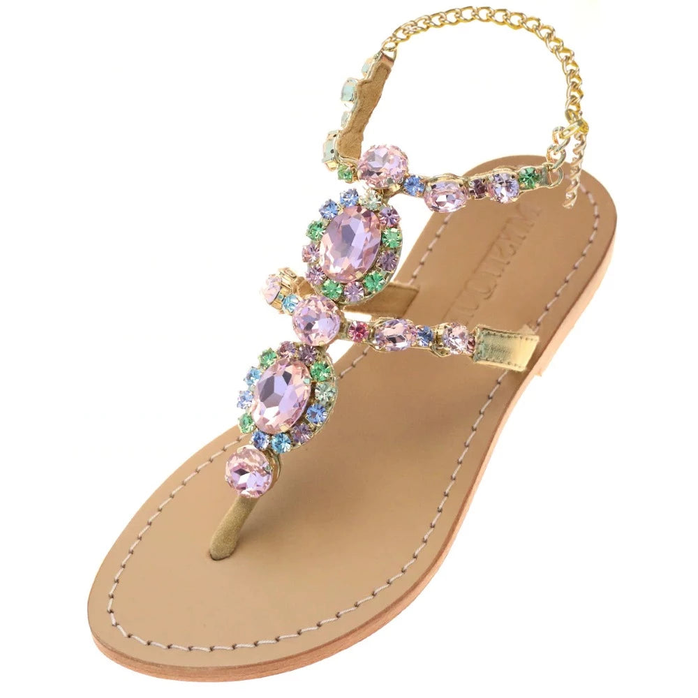 Mystique Gold Pink Multi Sandals