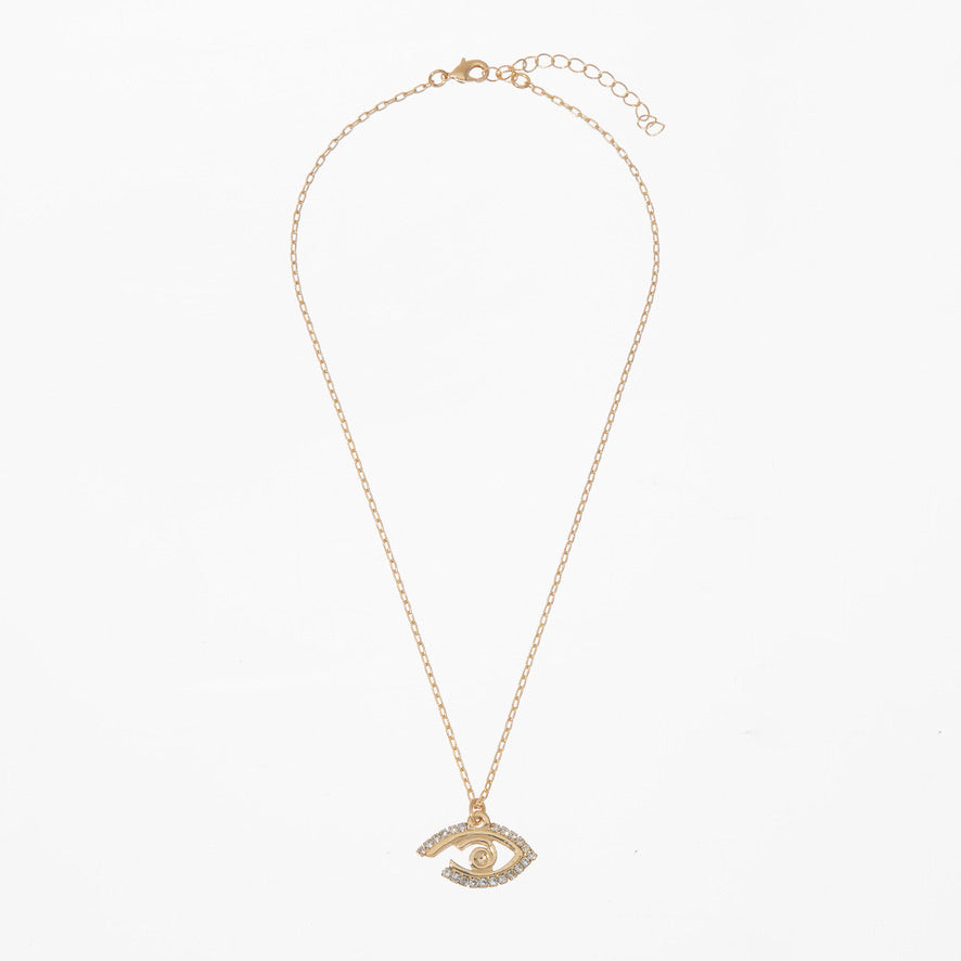 Golden Eye Clear Necklace