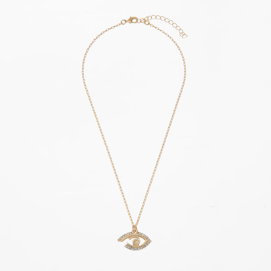 Golden Eye Clear Necklace