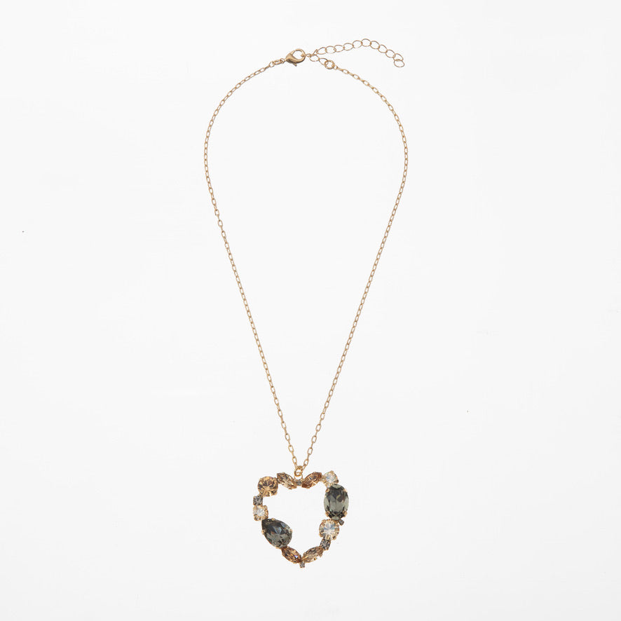 Show The Love Necklace Black Gold