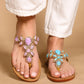 Gold/Purple Sandals