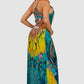 Casa Del Mar Blue Peacock T-Back Dress