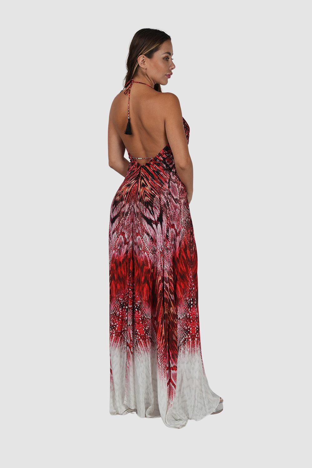 Casa Del Mar Jewel of the Nile Red Maxi Dress