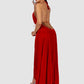Casa Del Mar Embroidered Red Maxi Dress