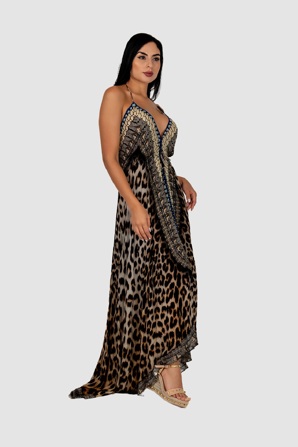 Casa Del Mar Cheetah Mirror Maxi Dress