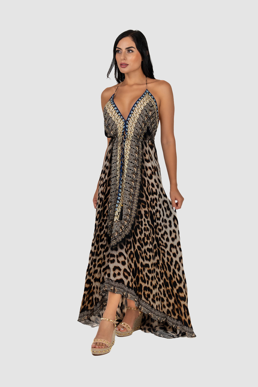 Casa Del Mar Cheetah Mirror Maxi Dress
