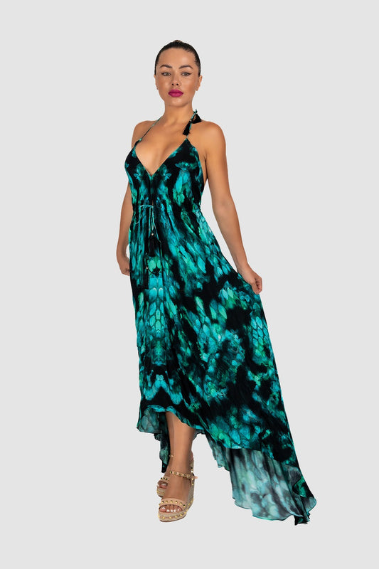 Casa Del Mar Reptile Crystals Maxi Dress