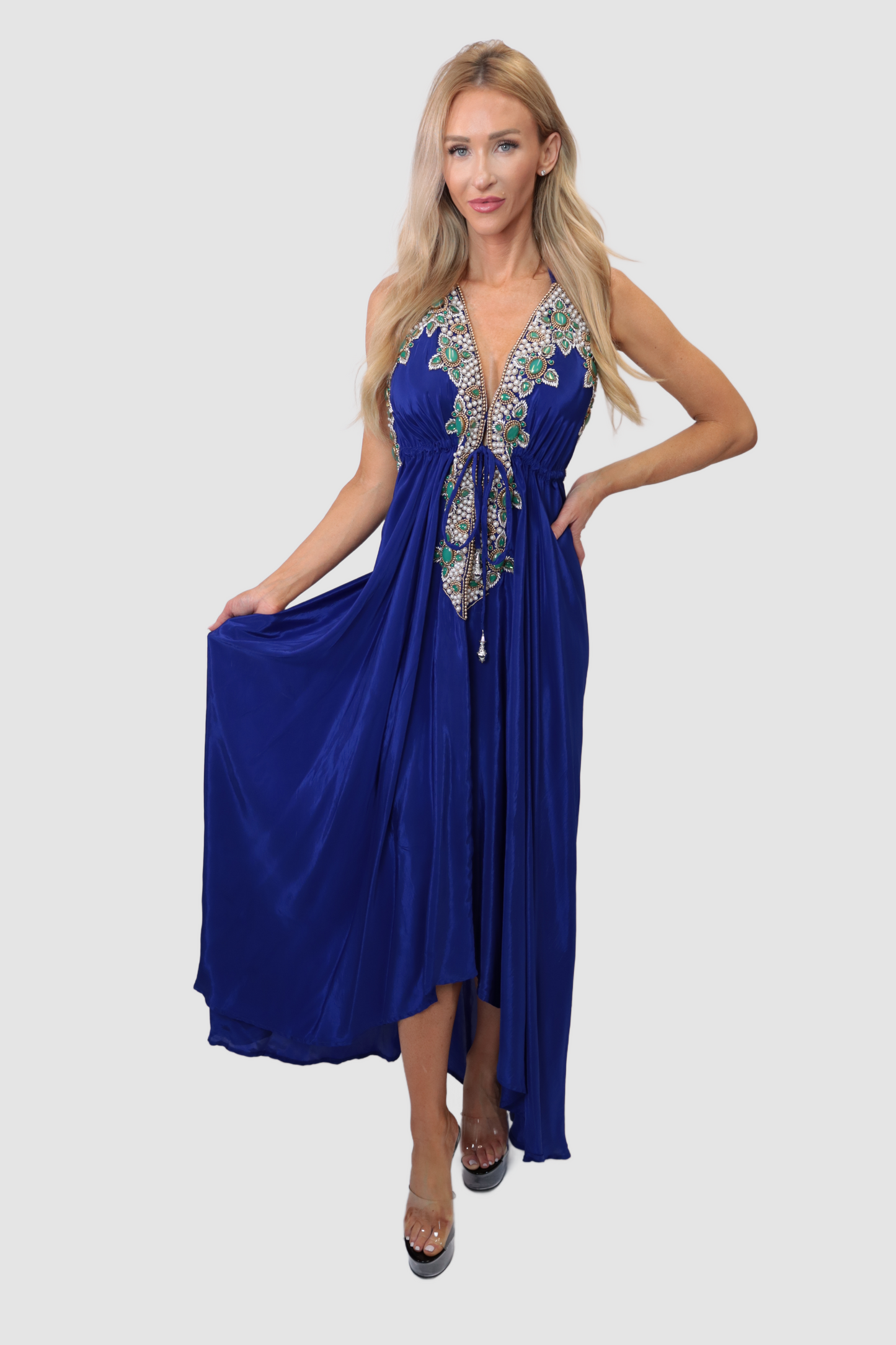 Capri Royal Blue/Green Dress