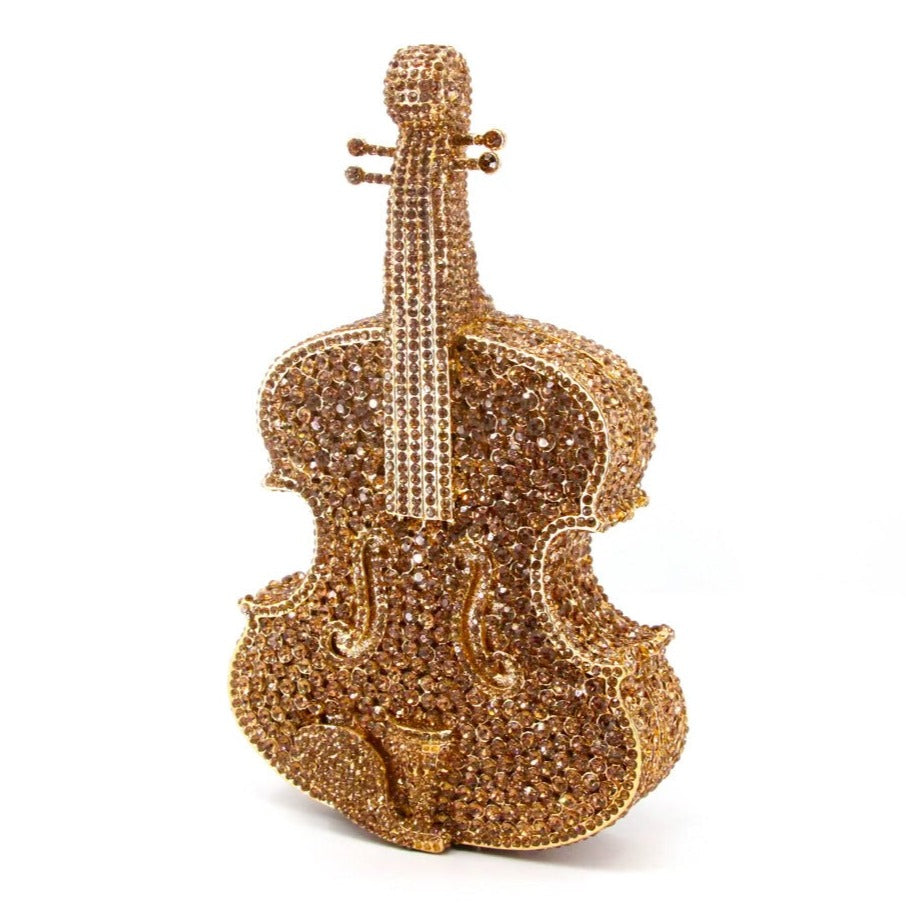 Style Beverly Hills Gold Violin Clutch
