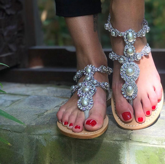 Silver/Pearl Sandals