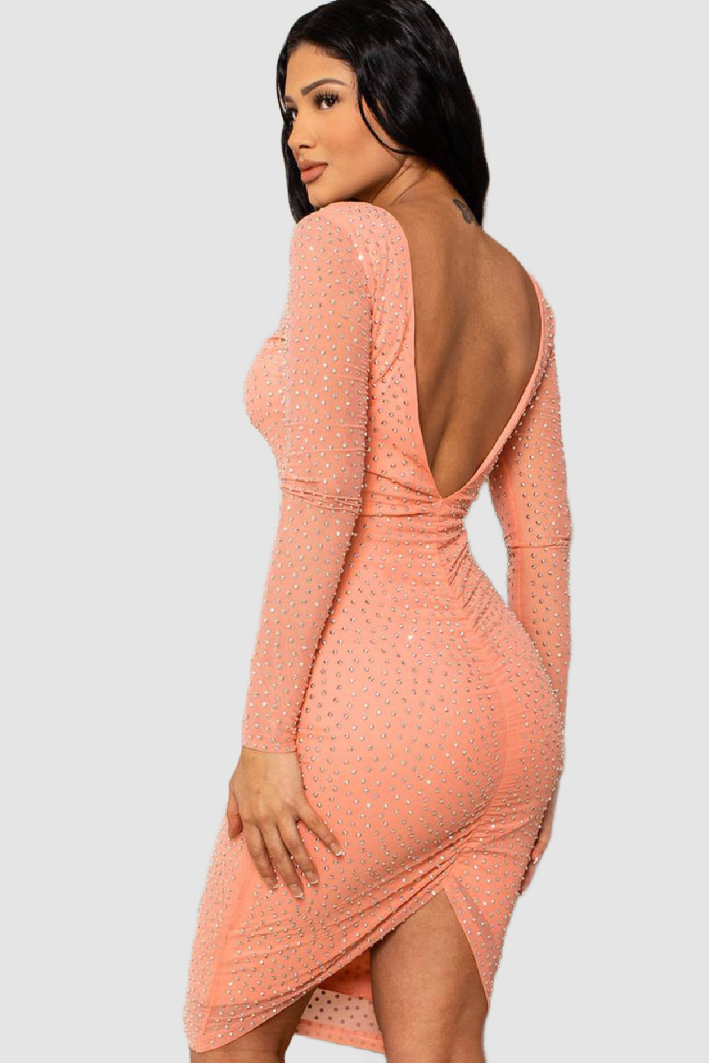 Peach Midi Dress URock Couture Peach Midi Dress URock Couture