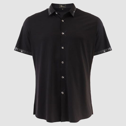 BAROCCO Black/ Black Short Sleeves Shirt