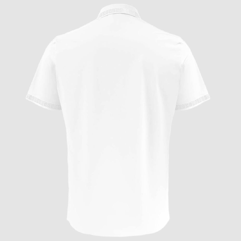 BAROCCO White/Silver Short Sleeves Shirt