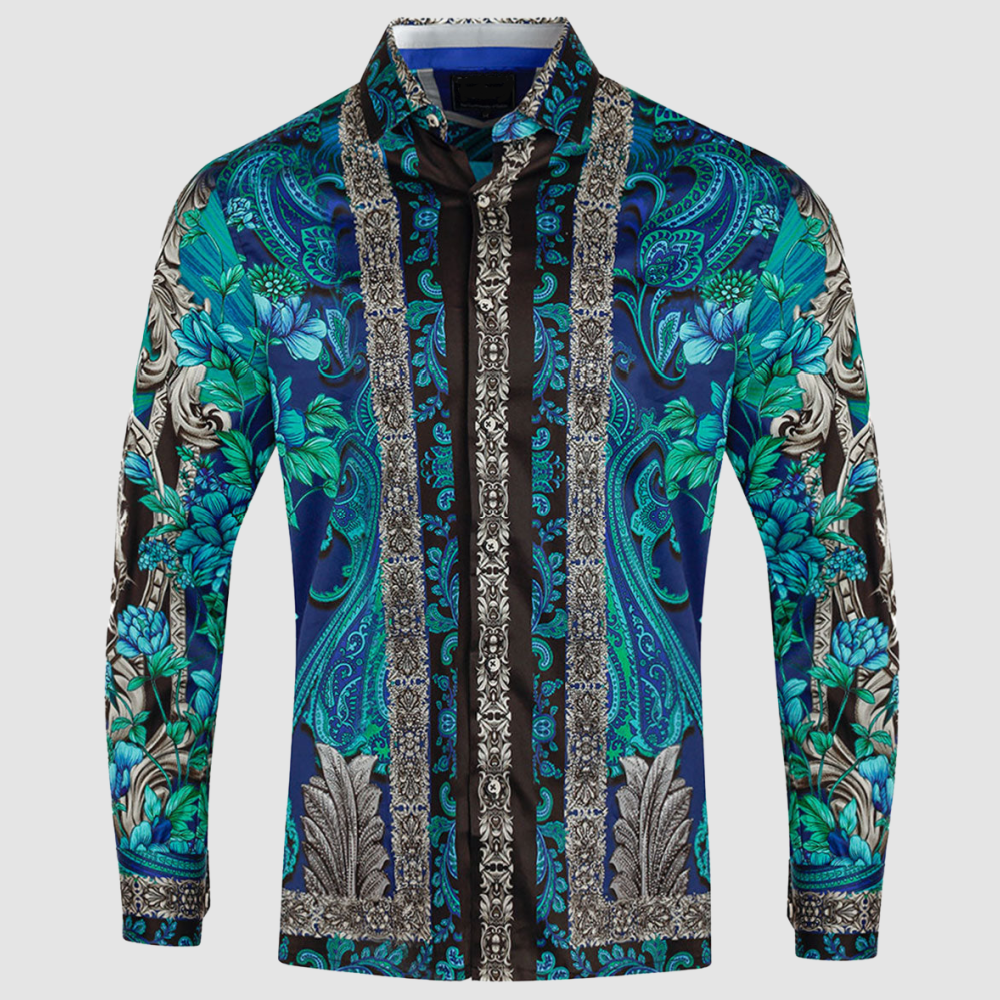 Barabas The Navy w Green Men's Shirt is the perfect combination of style and comfort.