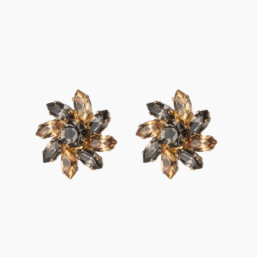 Blooming Flowers Black Diamond Colorado Earrings