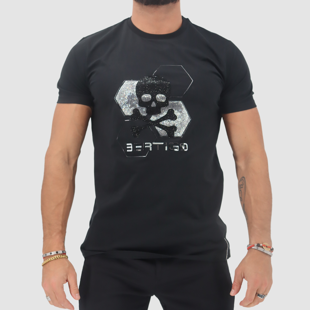 BERTIGO Black Skull T-Shirt