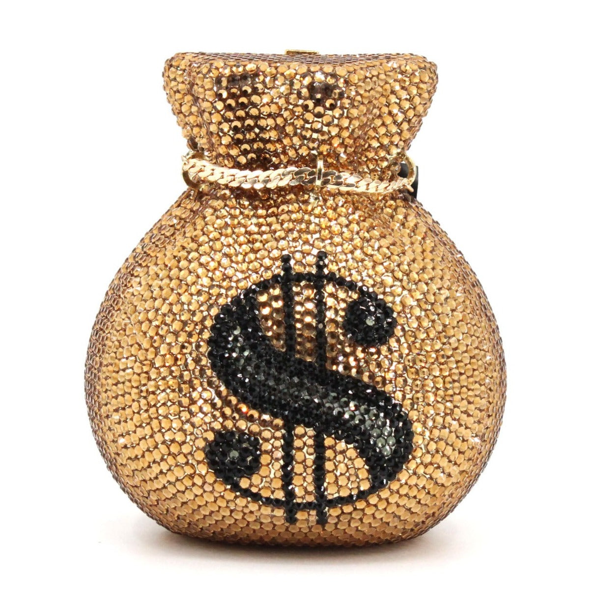 Style Beverly Hills Gold Money Bag