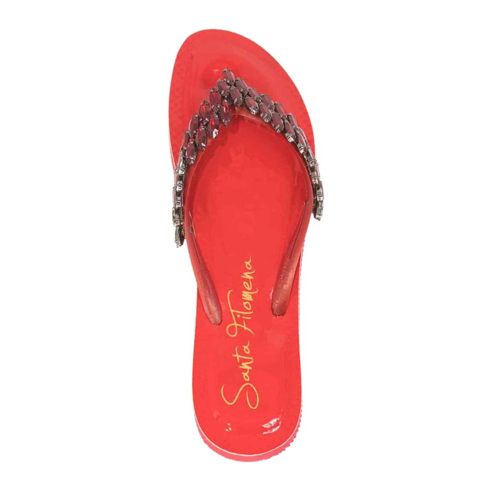 SANTA FILOMENA Santa Filomena Red Patent Sandals