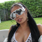 SUMMERZ FASHION White w Clear Celebrity Sunglasses