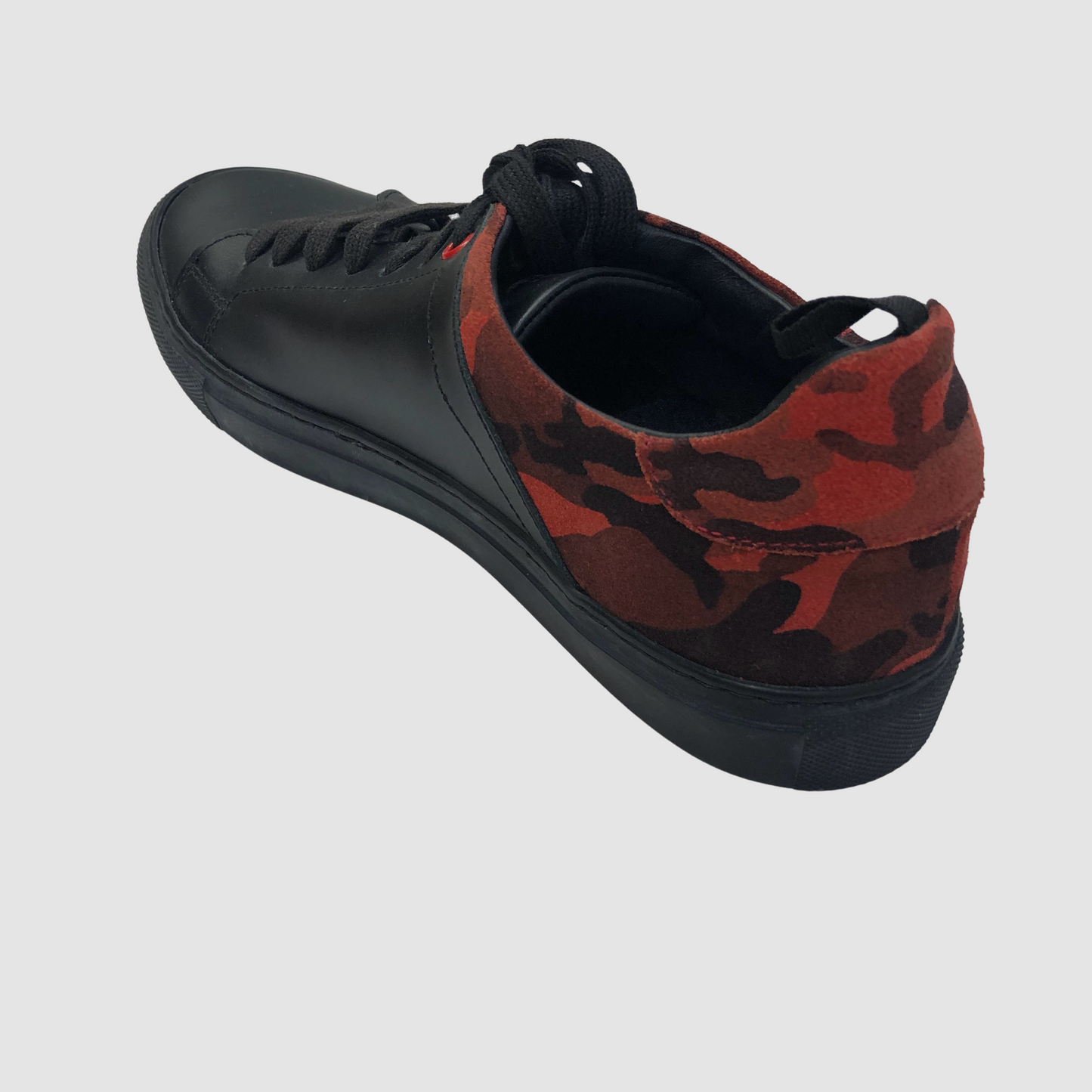 Black W Red Sneakers