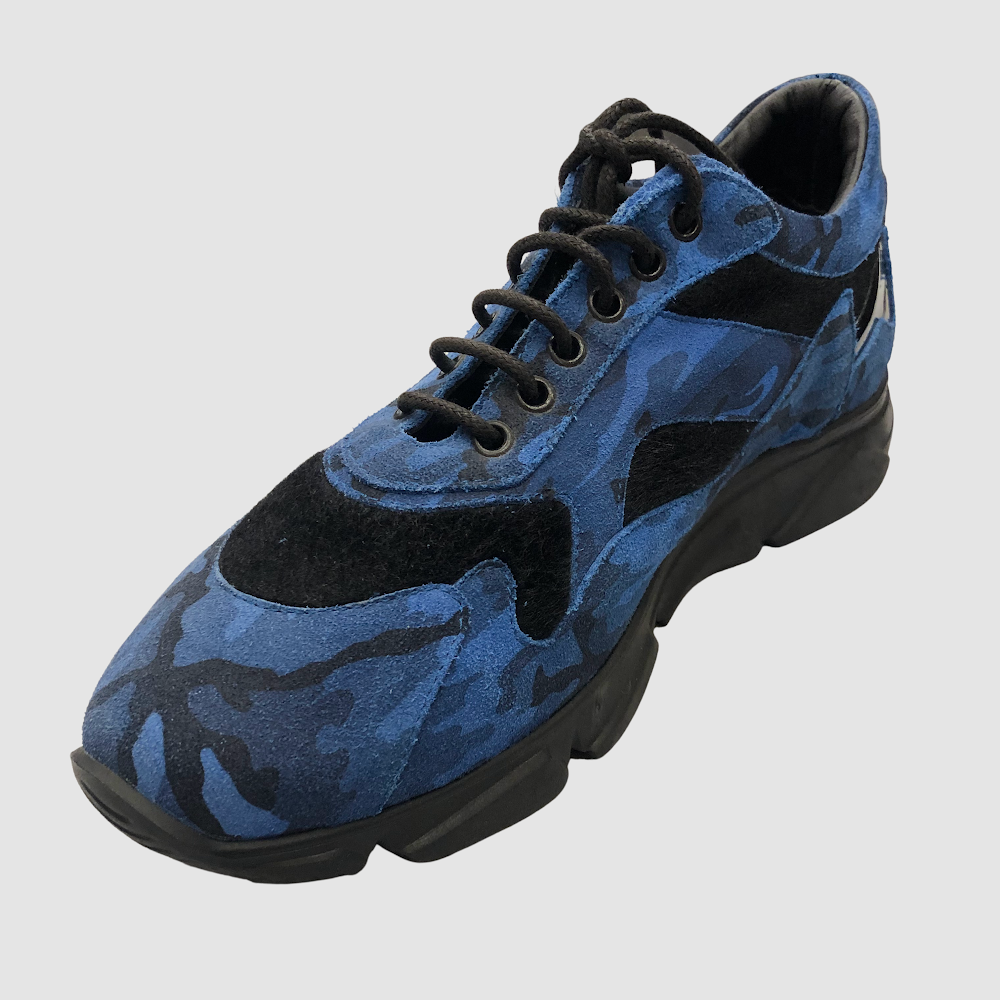 Jared Lang Blue Camouflage Sneakers